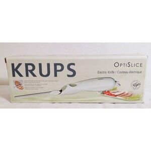 Krups Optislice Electric Knife Model 371 Slice Carve Meat Self Sharp Pre Owned